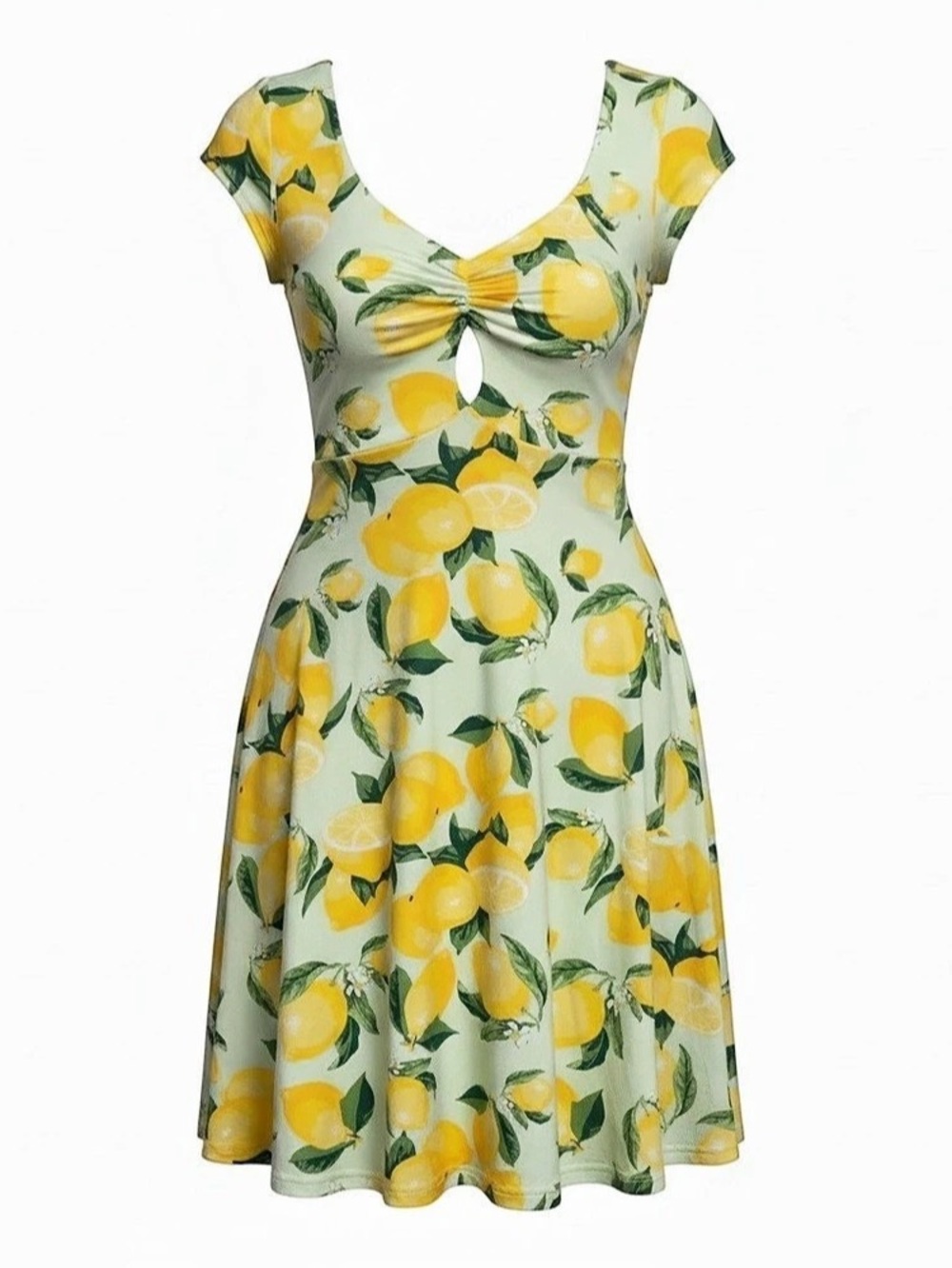 Dancing days by banned apparel UK Lemon Print Mini Dress Size Medium rockabilly